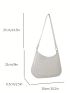 Crocodile Embossed Hobo Bag With Zipper PU