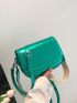 Mini Flap Square Bag Fashion Green