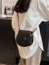 Mini Flap Saddle Bag Fashion Black