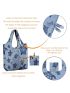 BeeGreen Turtle Reusable Grocery Bags Foldable Bulk 6 Pack, Cute Animal Reusable Shopping Bags Extra Large 50LBS Heavy Duty, Machine Washable Reusable Bags for Groceries Nylon Ripstop…