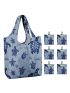 BeeGreen Turtle Reusable Grocery Bags Foldable Bulk 6 Pack, Cute Animal Reusable Shopping Bags Extra Large 50LBS Heavy Duty, Machine Washable Reusable Bags for Groceries Nylon Ripstop…