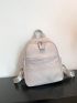 Stitch Detail Classic Backpack Fashion Gray