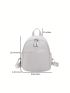 Stitch Detail Classic Backpack Fashion Gray