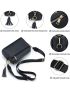 Triple Zip Small Crossbody Bag for women,Wide Strap Cell Phone Purse Shoulder Handbag Wallet with Credit Card Slots