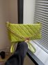 Quilted Pattern Chain Square Bag Fashion Green