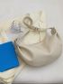 Fashion Litchi Embossed Hobo Bag Fashion White