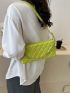 Quilted Pattern Chain Square Bag Fashion Green