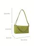 Quilted Pattern Chain Square Bag Fashion Green