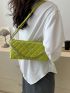 Quilted Pattern Chain Square Bag Fashion Green