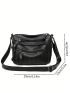 Medium Crossbody Bag Solid Color Fashion Style