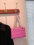 Small Square Bag Quilted Double Handle Funky Style