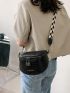 PU Fanny Pack Crocodile Print Adjustable Strap