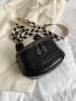 PU Fanny Pack Crocodile Print Adjustable Strap