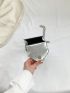 Minimalist Square Bag Mini Top Handle Silver Funky