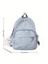 Flower Graphic Classic Backpack Small Zipper With Bag Charm