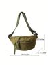 Medium Waist Bag Solid Color Waterproof Fashion Style