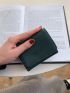 Letter Graphic Small Wallet Trifold Black