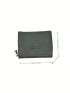 Letter Graphic Small Wallet Trifold Black