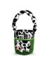 BeeGreen Cute Basket Bag for Kids,Girl,Children Party Bucket Basket Bag w  Padded Handle Candy Bucket Bags w Magnetic Buckle Collapsible Basket w 2 Inner Pouch Toy Storage Bags for Kids Cow…