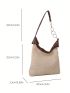 Medium Straw Bag Colorblock Vacation Style