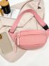 Minimalist Fanny Pack Zipper Pink Medium Casual