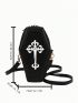 Gothic Crossbody Purse PU Novelty Bag For Party