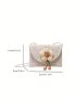 Flower Decor Straw Bag Mini Flap Vacation