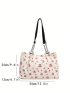 Cherry Graphic Shoulder Tote Bag Small Double Handle