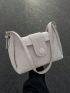 Medium Shoulder Bag Solid Color Fashion Style