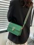 Small Square Bag Contrast Binding Flap Fashion Style