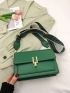 Small Square Bag Contrast Binding Flap Fashion Style