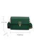 Small Square Bag Contrast Binding Flap Fashion Style