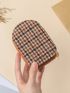 Houndstooth Pattern Card Holder Zipper Around