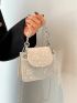 Mini Square Bag Flower Pattern Chain Strap Flap