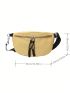 Medium Waist Bag Solid Color Nylon