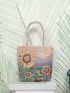Mini Square Bag Flower Pattern Fashionable For Daily