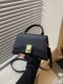 Black Novelty Bag Flap Top Handle For Work