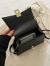Black Novelty Bag Flap Top Handle For Work
