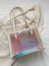 Funky Style Shoulder Bag Clear Design With Inner Pouch