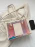 Funky Style Shoulder Bag Clear Design With Inner Pouch