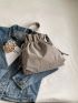 Large Bucket Bag Drawstring Design Minimalist