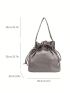 Large Bucket Bag Drawstring Design Minimalist