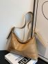 Large Hobo Bag Quilted Pattern Minimalist