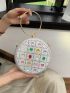 Mini Circle Bag Studded & Rhinestone Decor For Daily