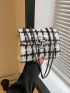 Mini Square Bag Plaid Pattern Flap Chain Strap