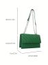 Small Flap Square Bag Quilted Pattern Chain Strap