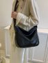 Medium Hobo Bag Minimalist Black