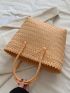 Small Straw Bag Double Handle Vacation