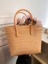 Small Straw Bag Double Handle Vacation