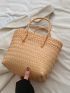 Small Straw Bag Double Handle Vacation